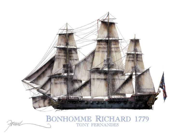 First Day Cover Bonhomme Richard 1779 by Tony Fernandes
